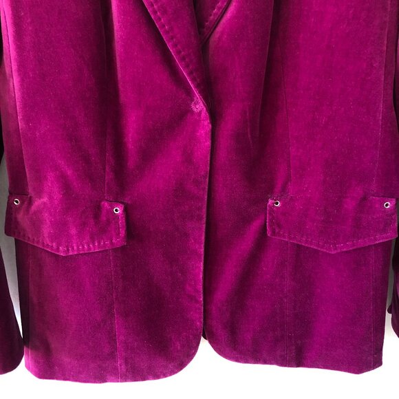 Magenta Velour Jacket - Picture 4 of 6